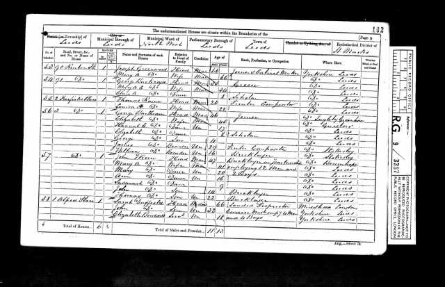 Clara 1861 census