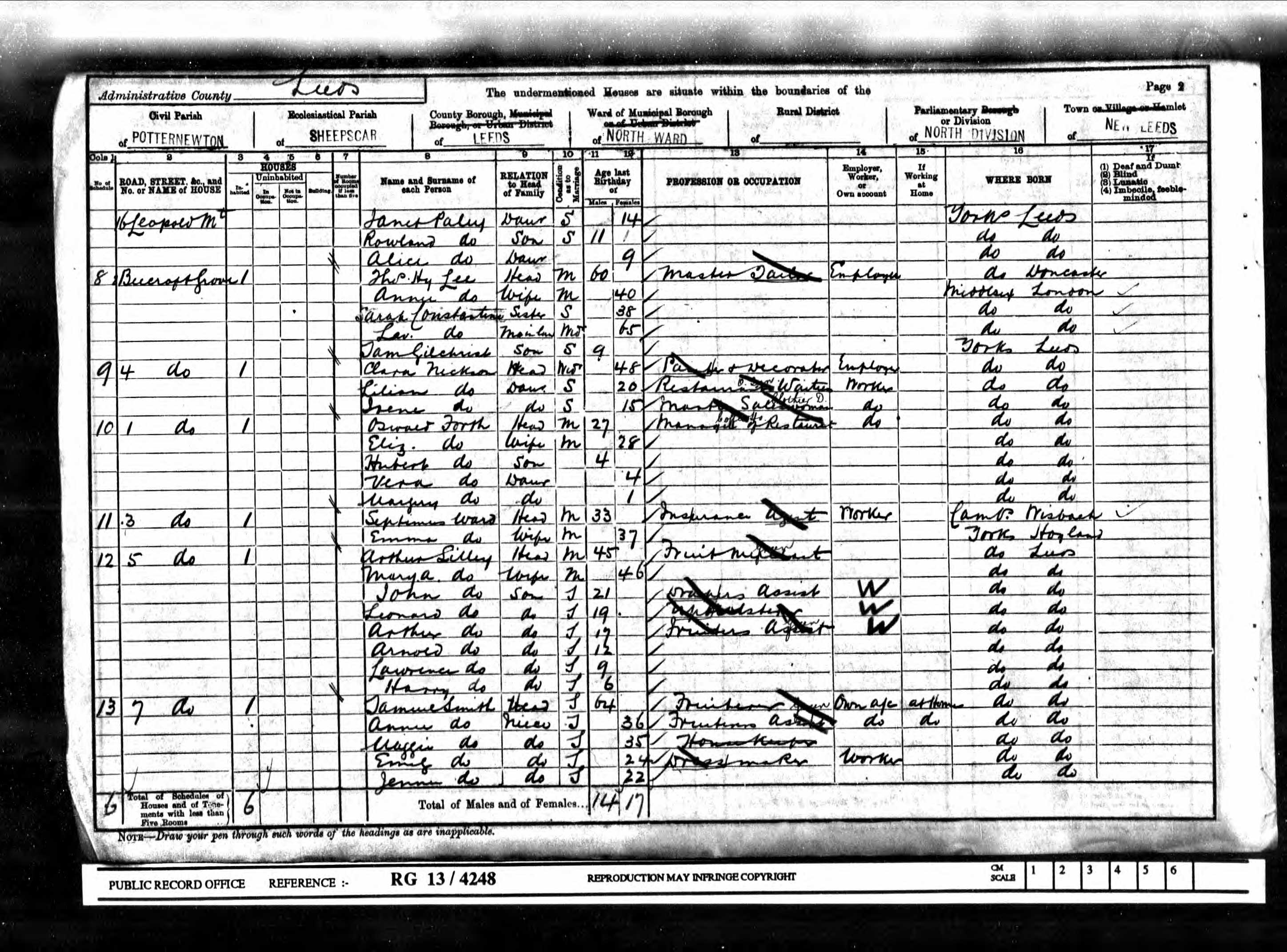 Lilian Nickson 1901 census
